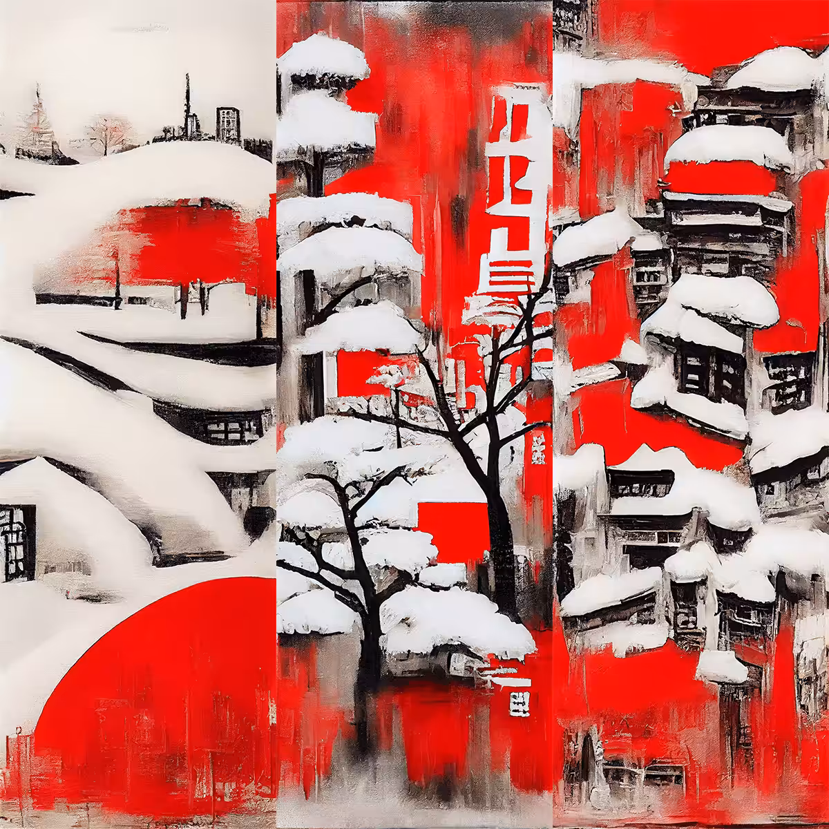 AI Japanese City in Winter #8