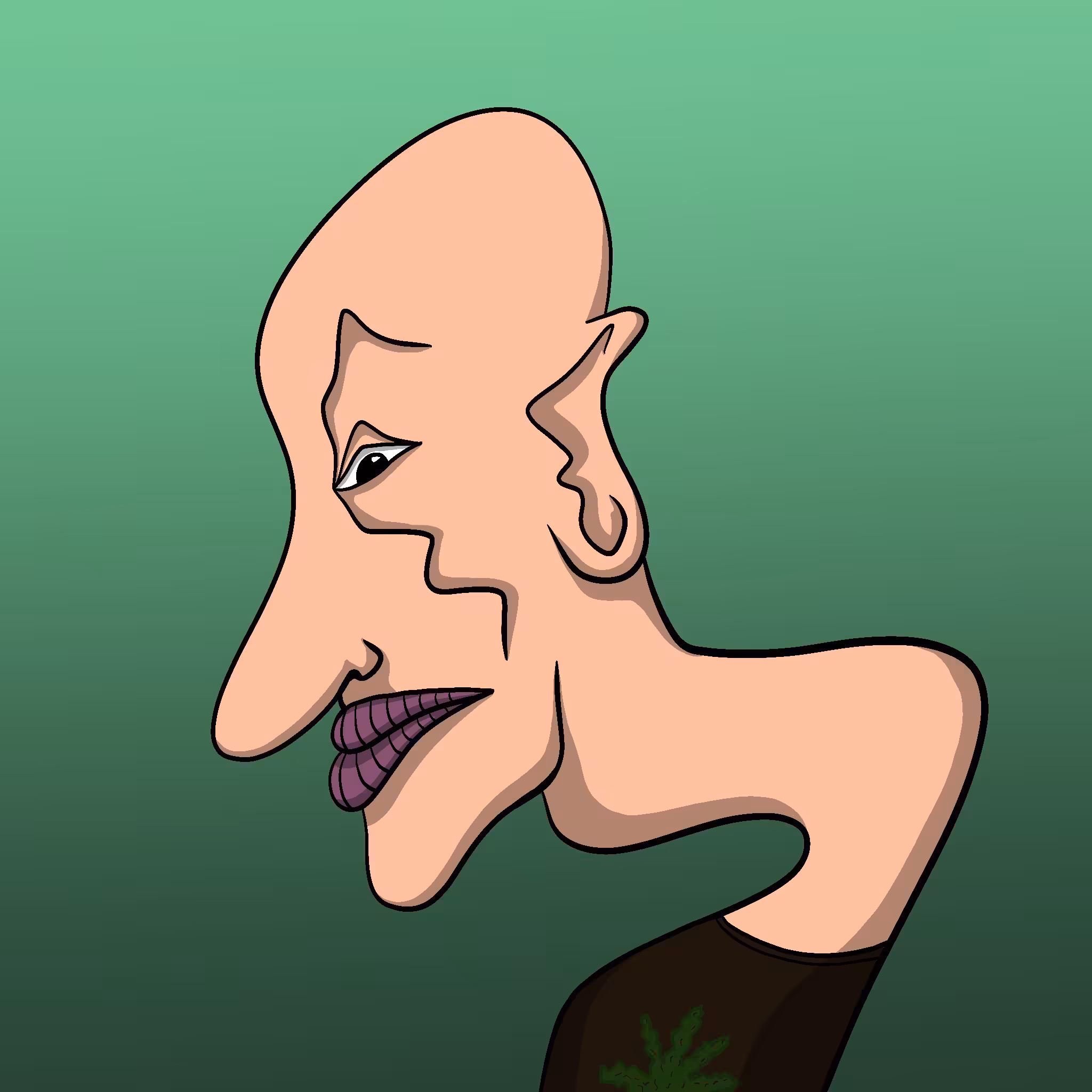 #52 Leaf Shirt Face