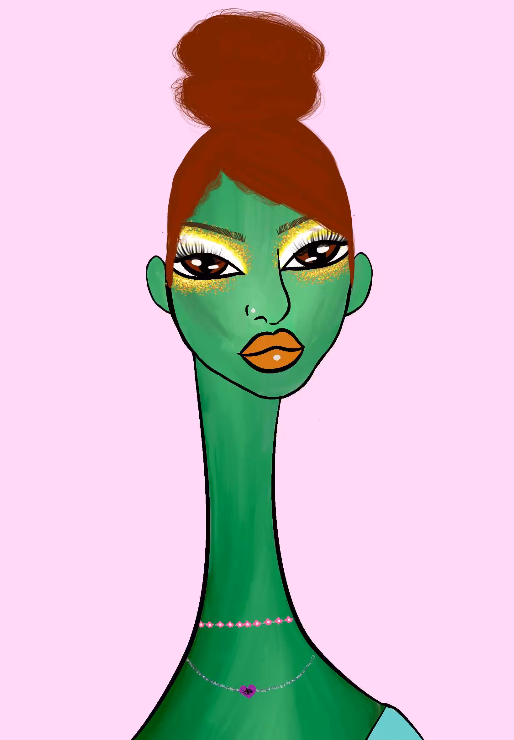 Long Neckie Lady #1555