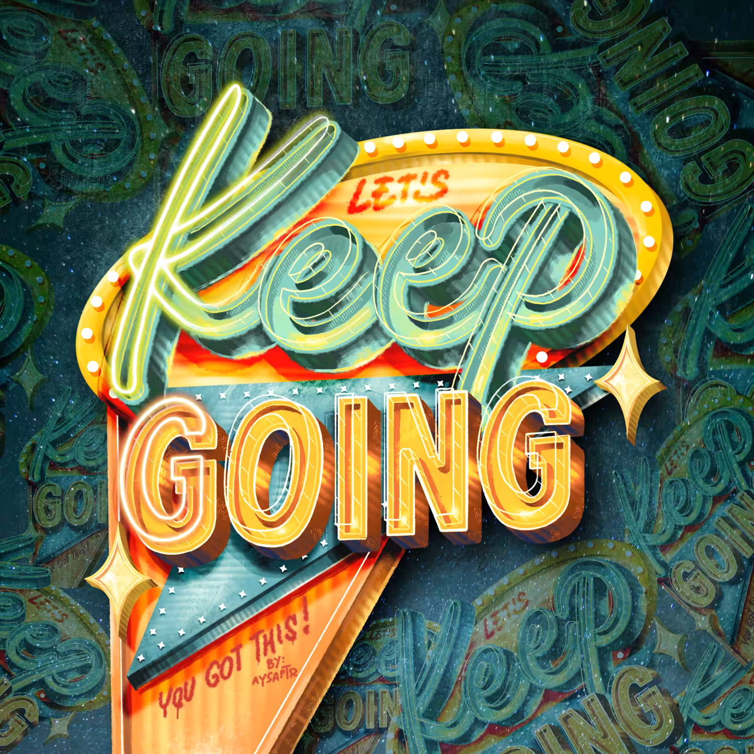 Lettering #004: Keep Going