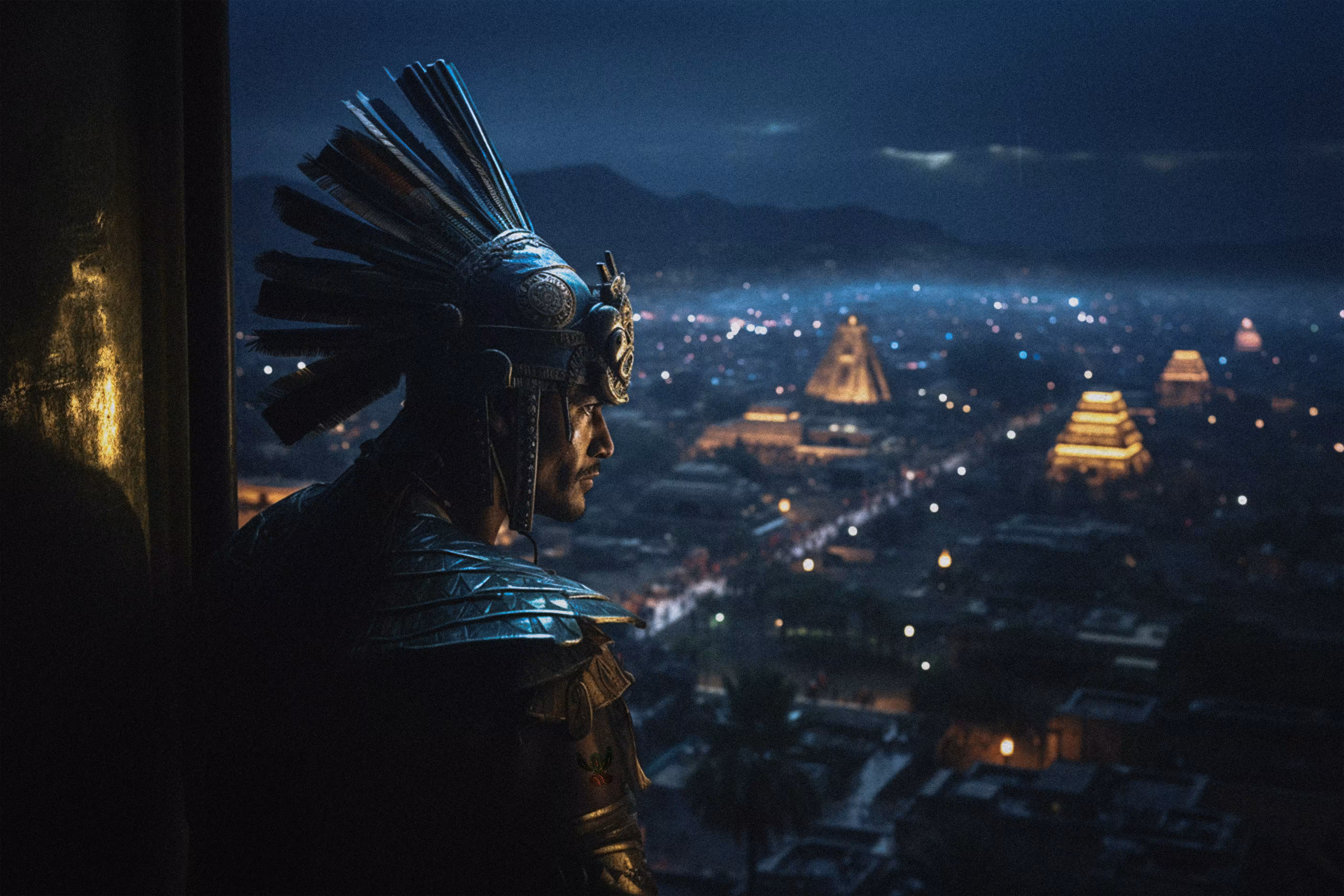 Moctezuma VIII overseeing Neo-Tenochtitlan, 2006