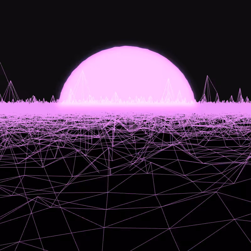 Generative Retrowave Field #93