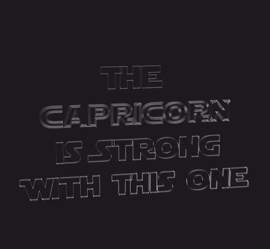 The "Capricorn" Is Strong With This One