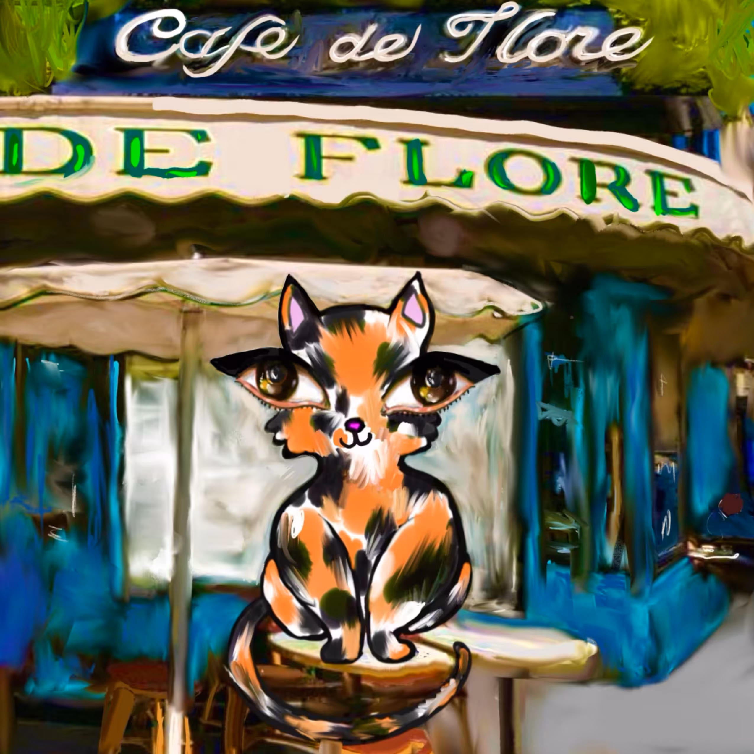 Hawa Cat Soaks in Paris