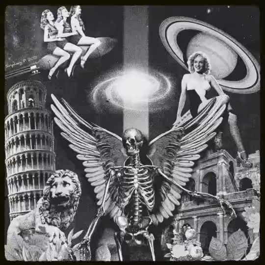 DIGITAL COLLAGE ART : THE UNIVERSE OF DEATH