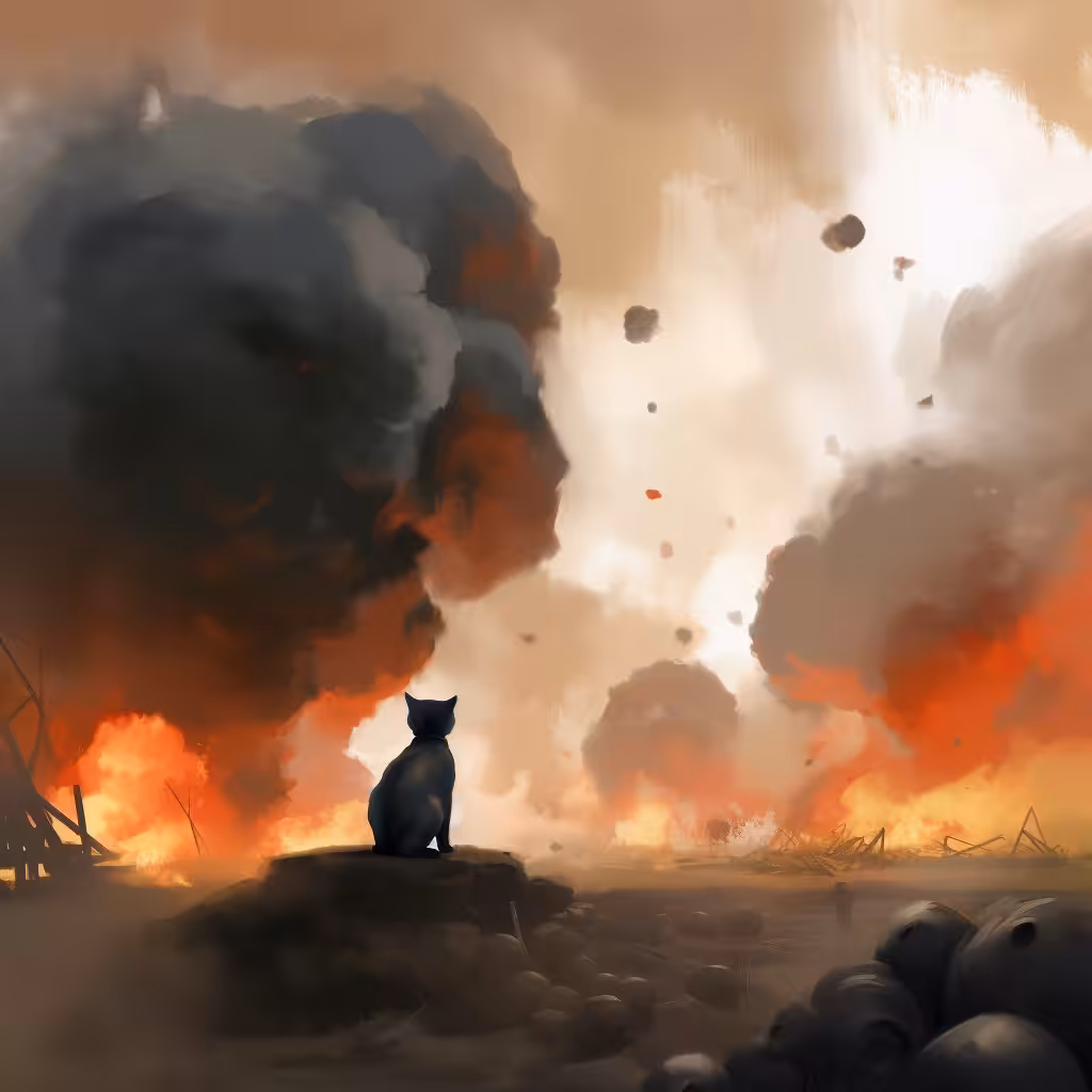 Cat on Battlefield