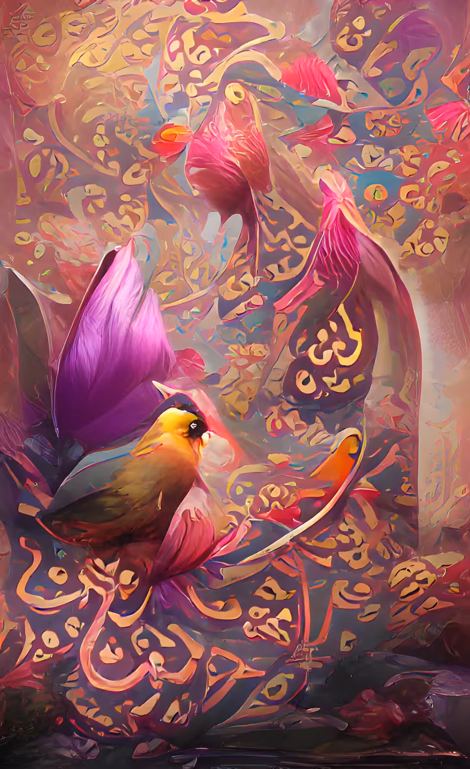 "Gol-o-Morgh" (Flower and Bird) #11