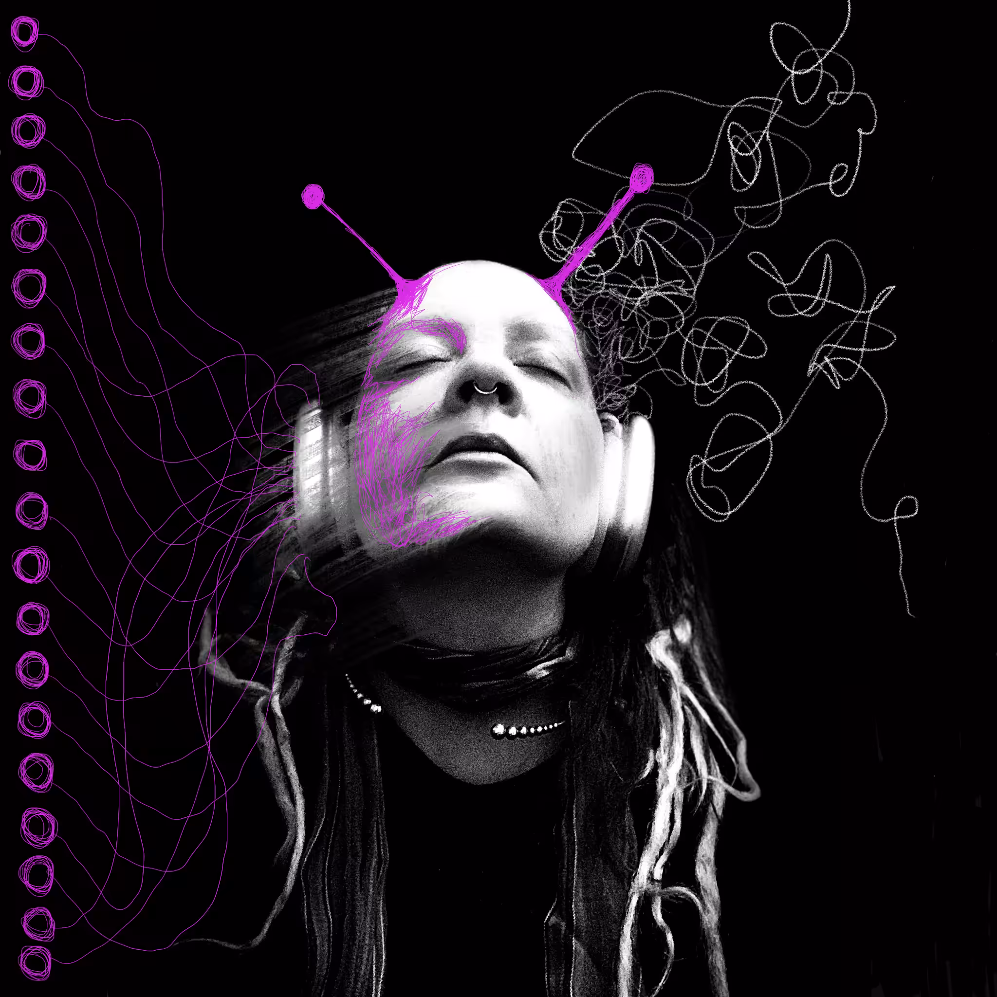 ana voog with pink antennas