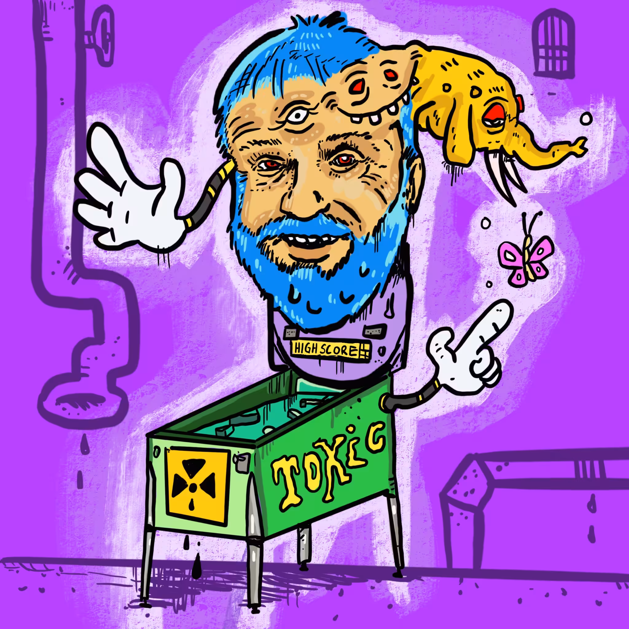 Crypto Carnies Vol 3: Escape Through the Sewer: Toxic Mark the Pinball Machine