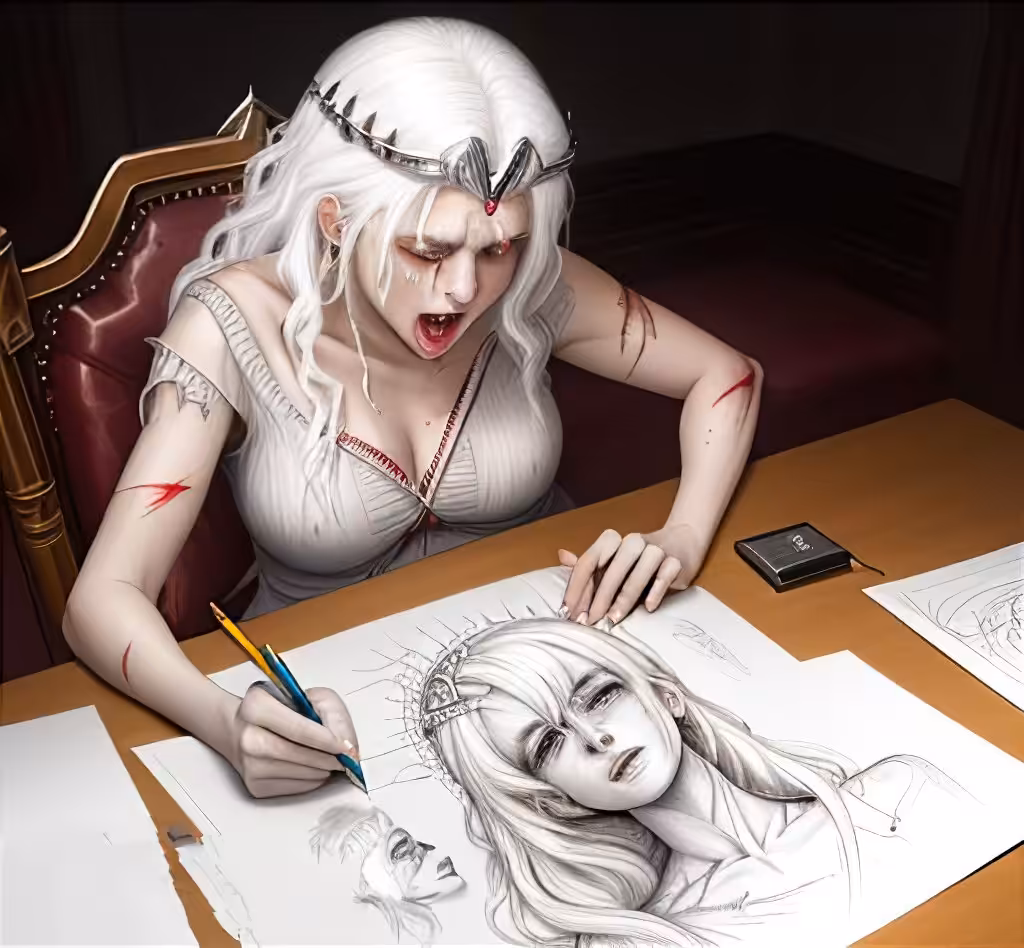Horror monsters drawing art AI one on one NFT