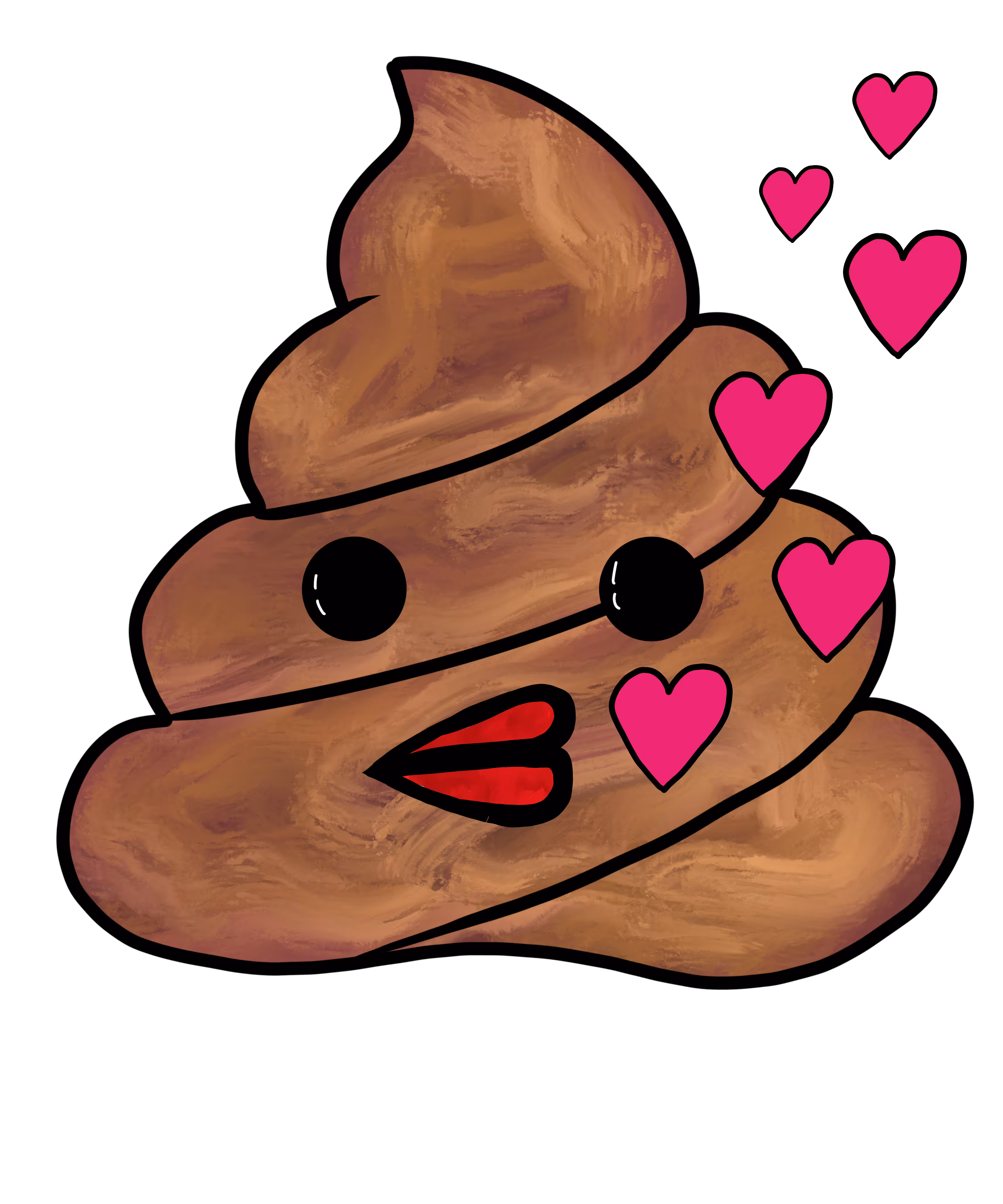 Blowing kisses Poop emoticon