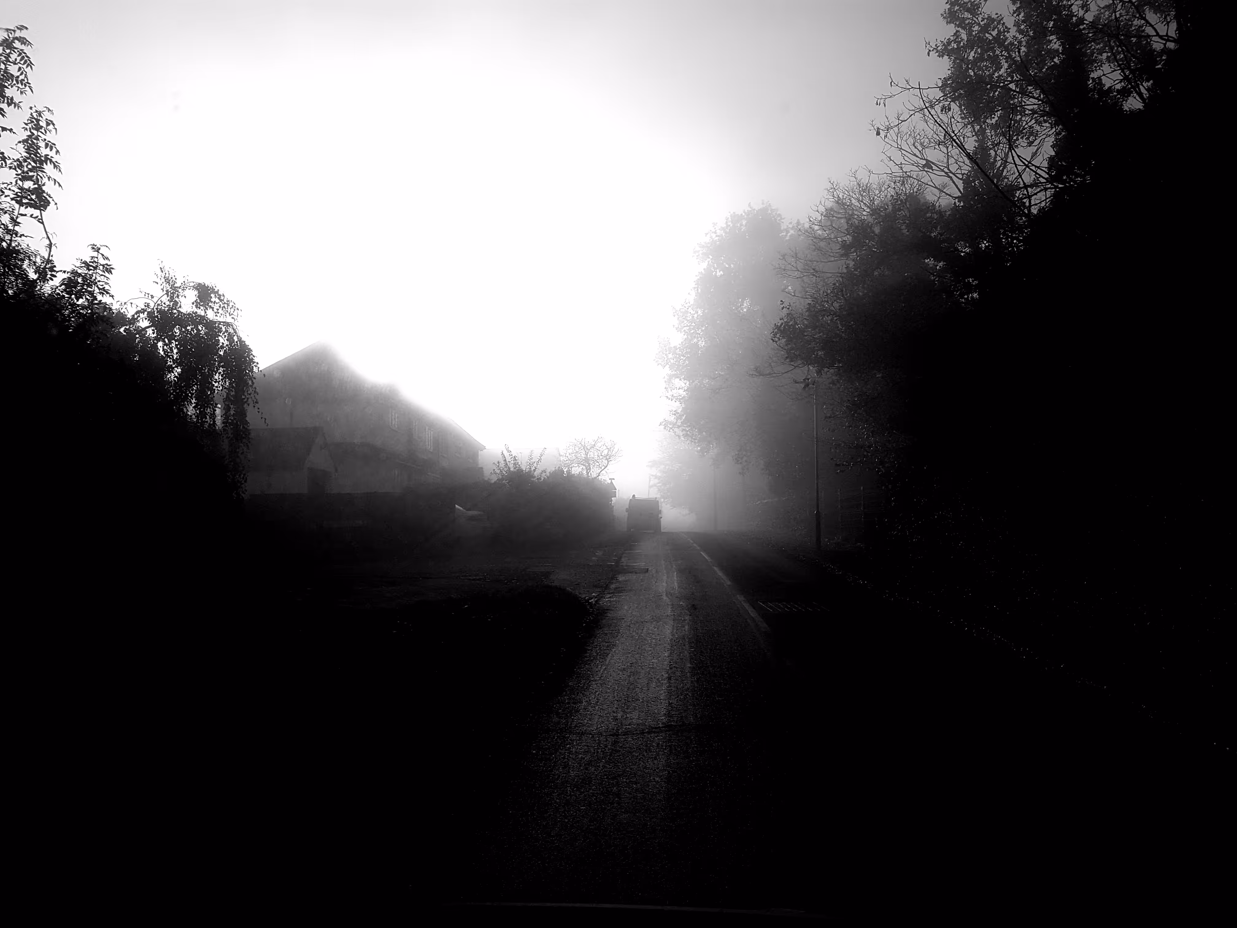 village in the fog