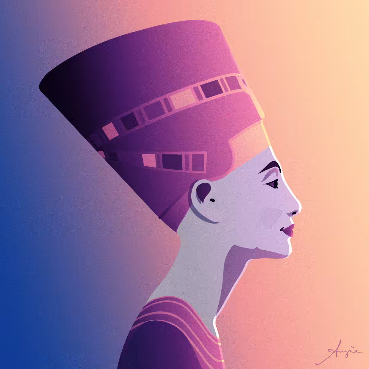 Queen Nefertiti - Powerful Woman #001