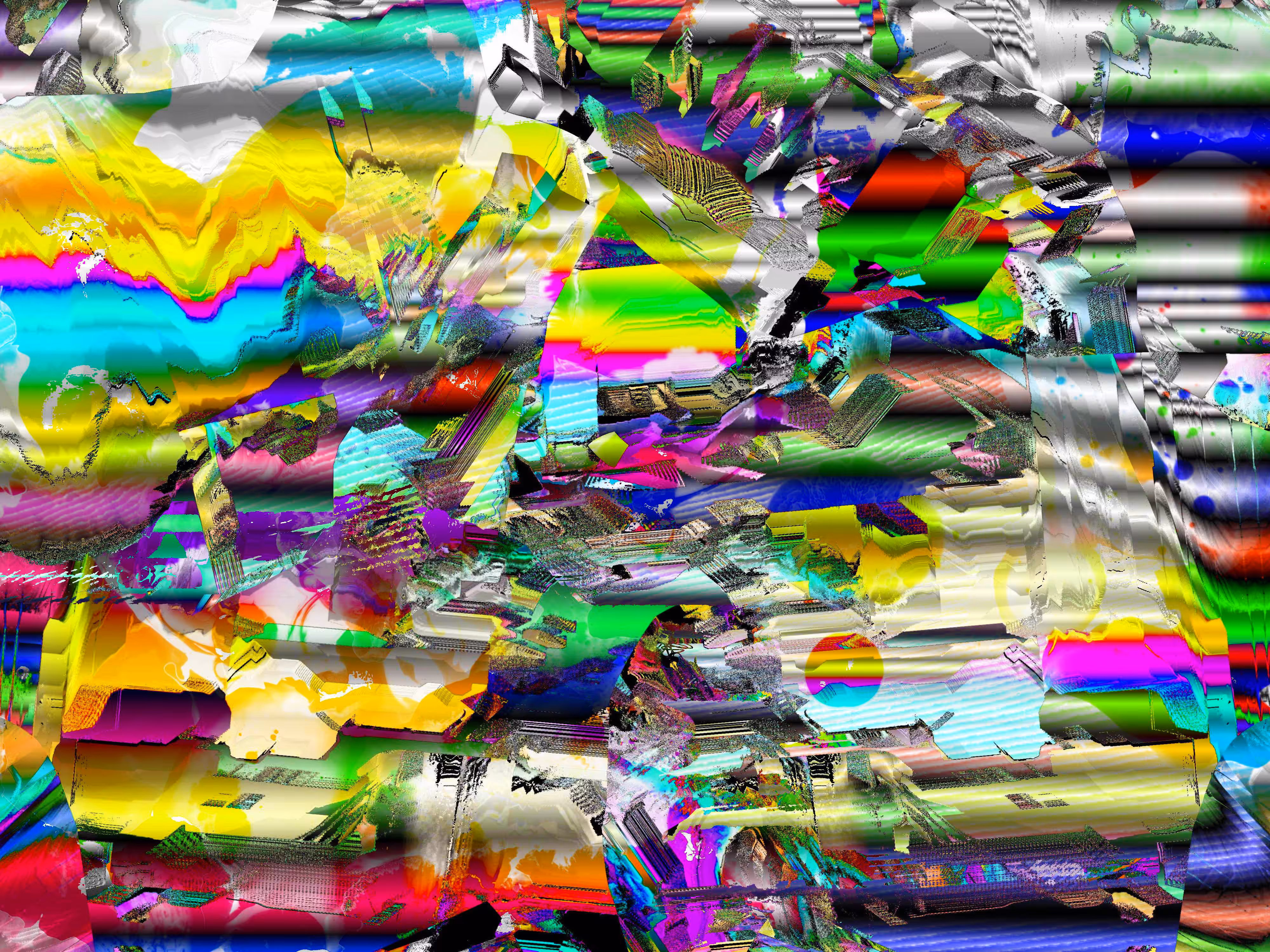 Untitled #2 (abstract iridescent glitch)