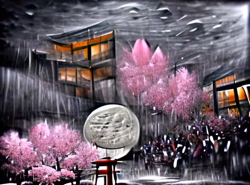 tokyo moonlight raining hanami zen