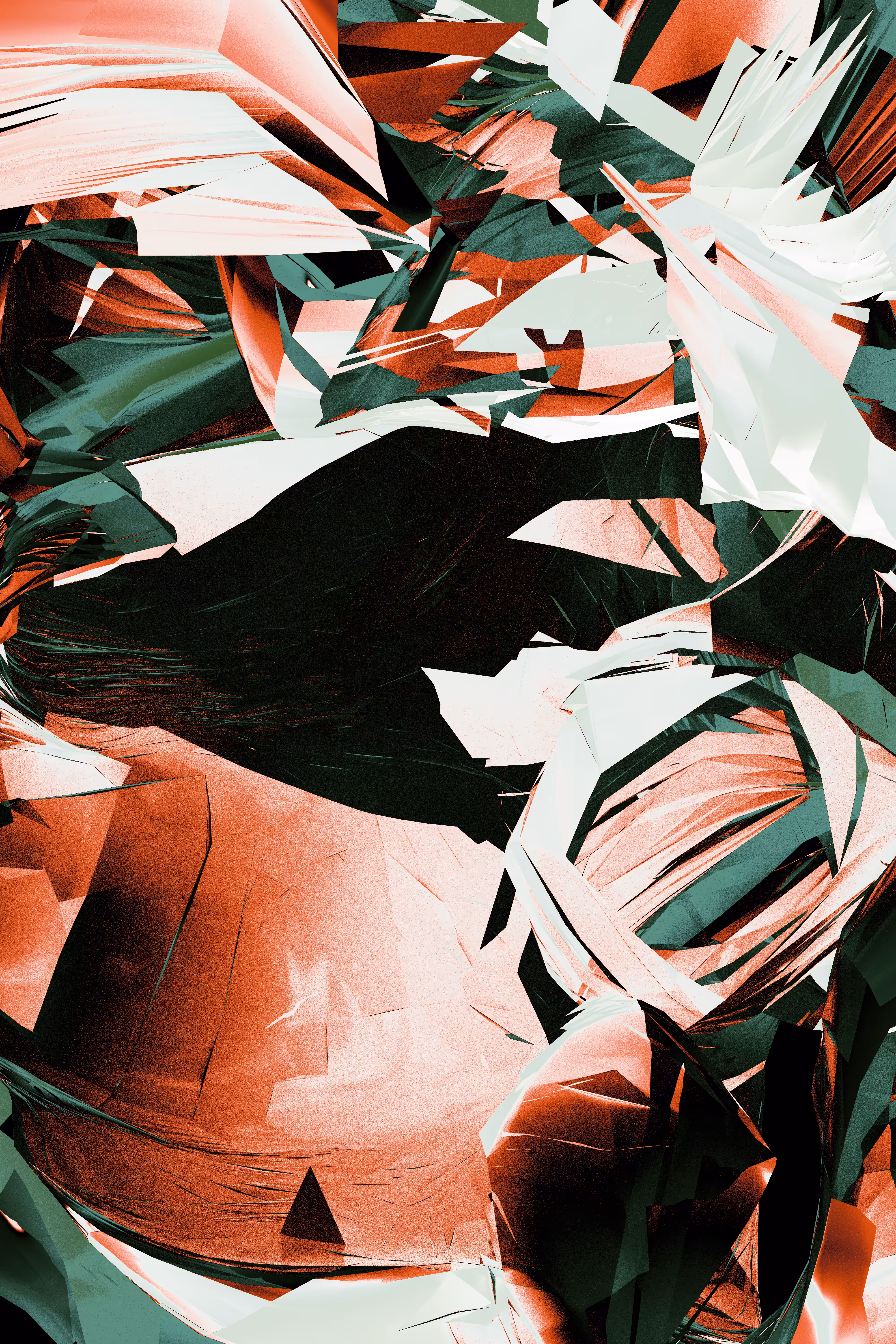 Shredded Cave (diptych - panel A)