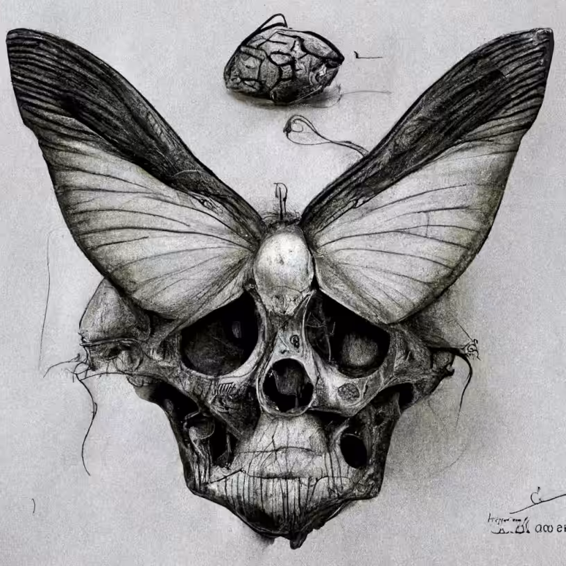O.G. SPIRATOM - Butterfly Skullz 💀🦋 AI Concept Sketch for theartofmann