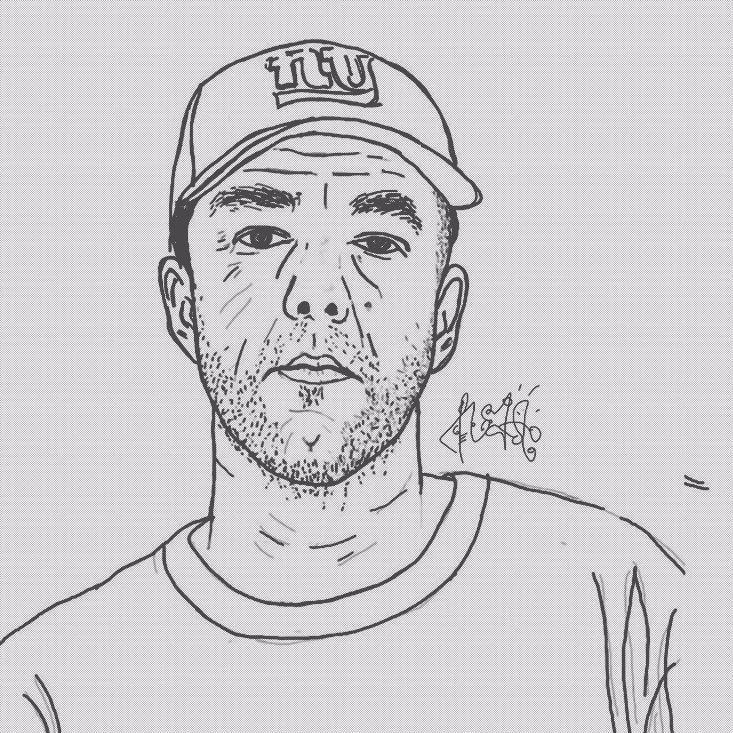 Scribble of Andrew Reynolds' Face - OG