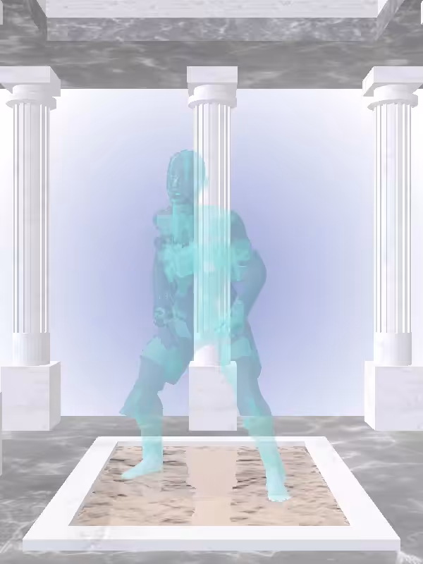 HeavenComputer: The Fading Kicking Minty Green Woman #4256