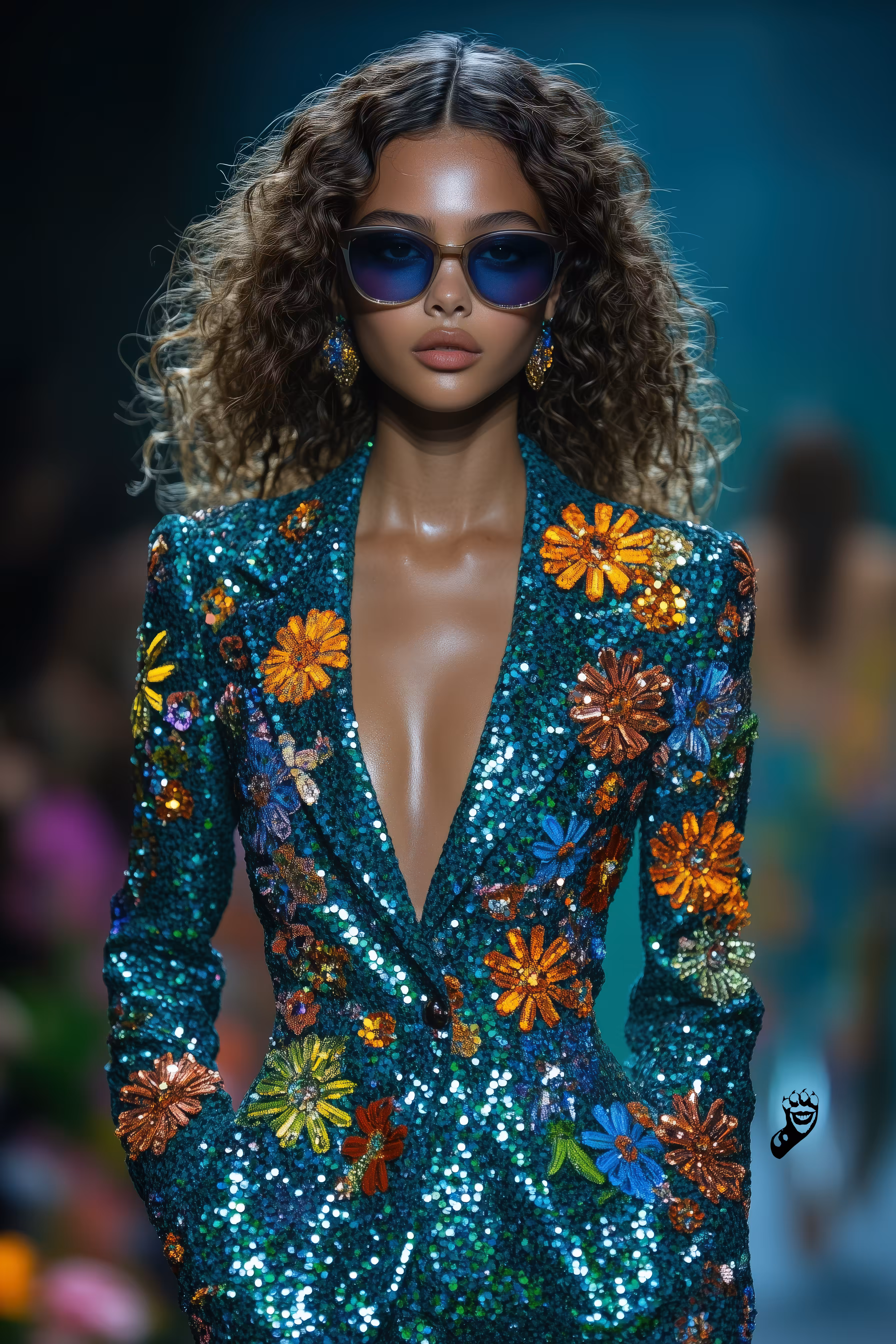 Yolantis in the wild: Applique Flower Jacket