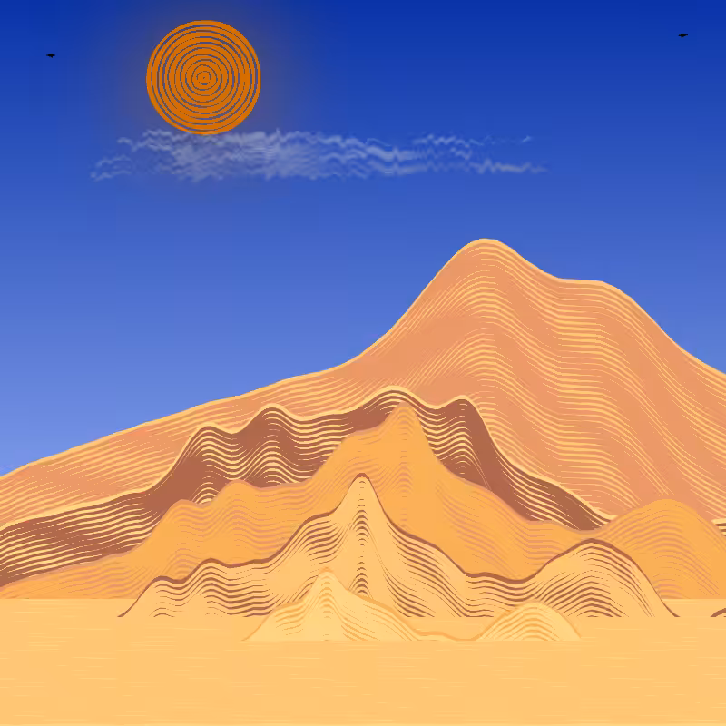 Painted Mountain Sunset #105