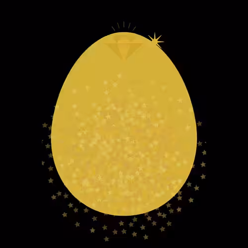 2 of 3 Solid Digital Gold Egg