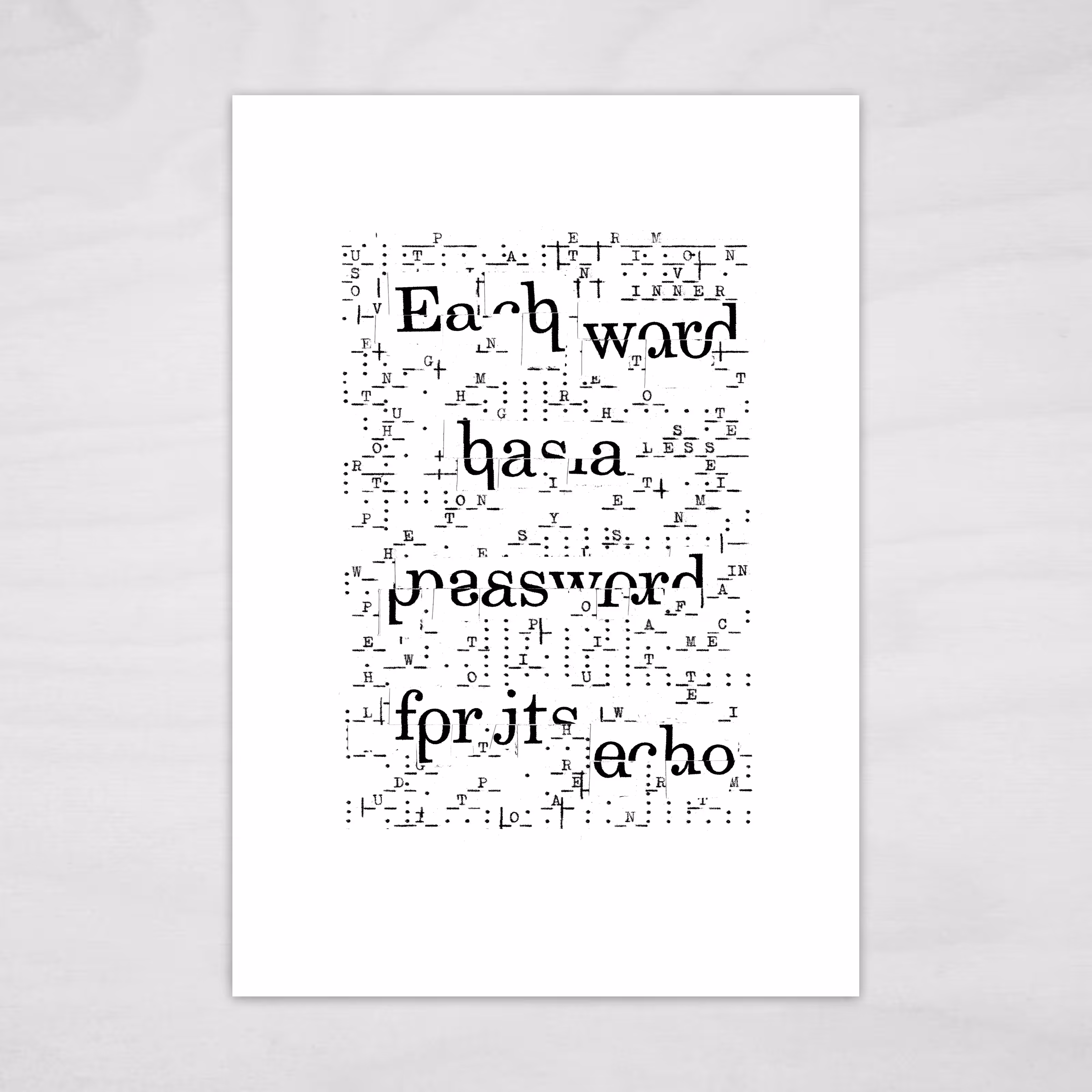 Each Word (has a Password for its Echo)