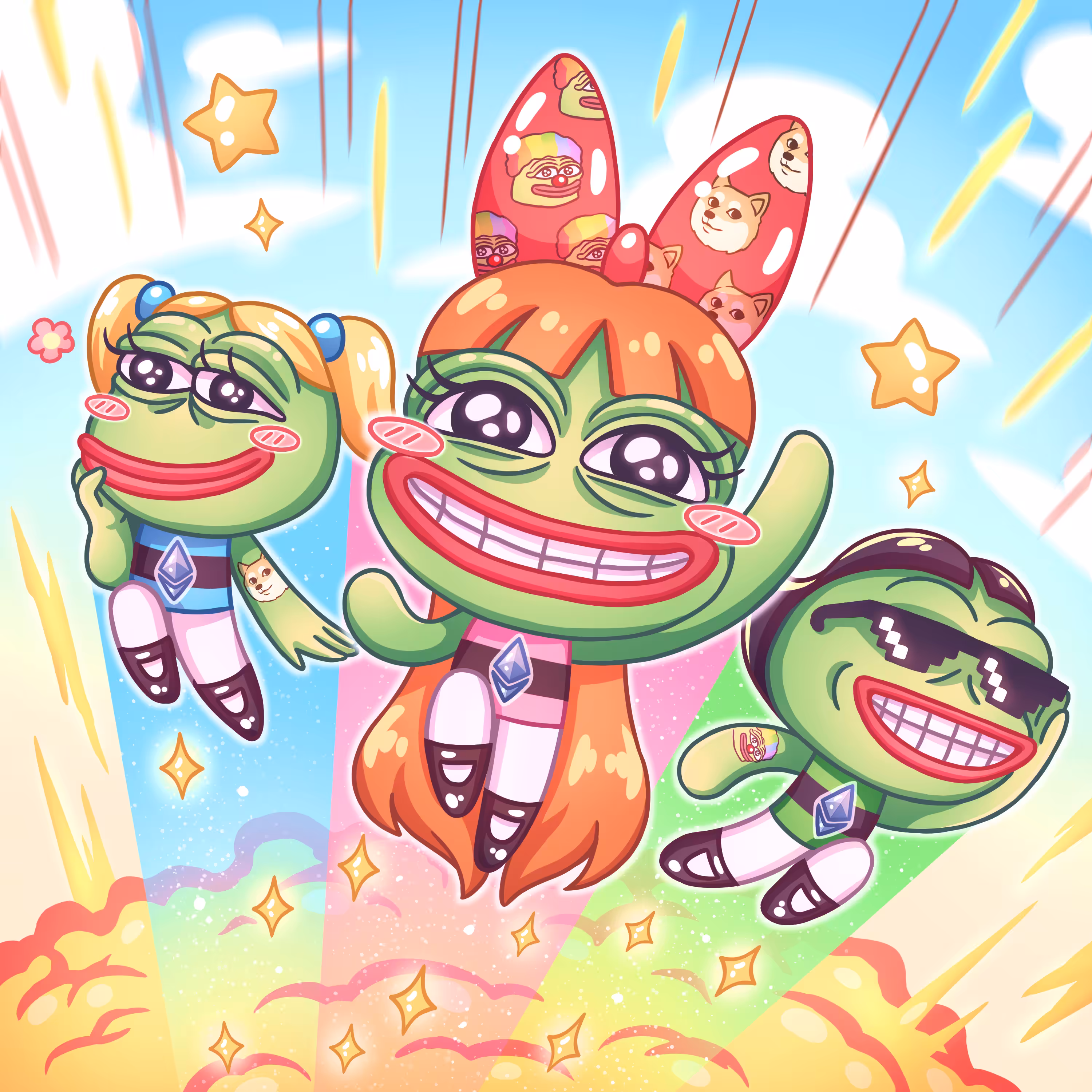 🐸🧁Powerpuff Pepe🧁🐸