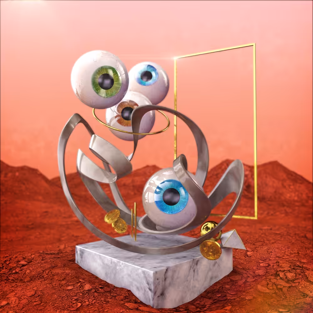 Eyes on Mars - Golden Frame