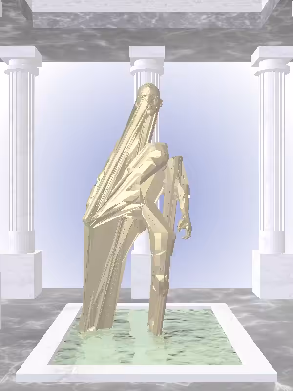 HeavenComputer: The Fragmented Victorious Faded Gold Woman #3985