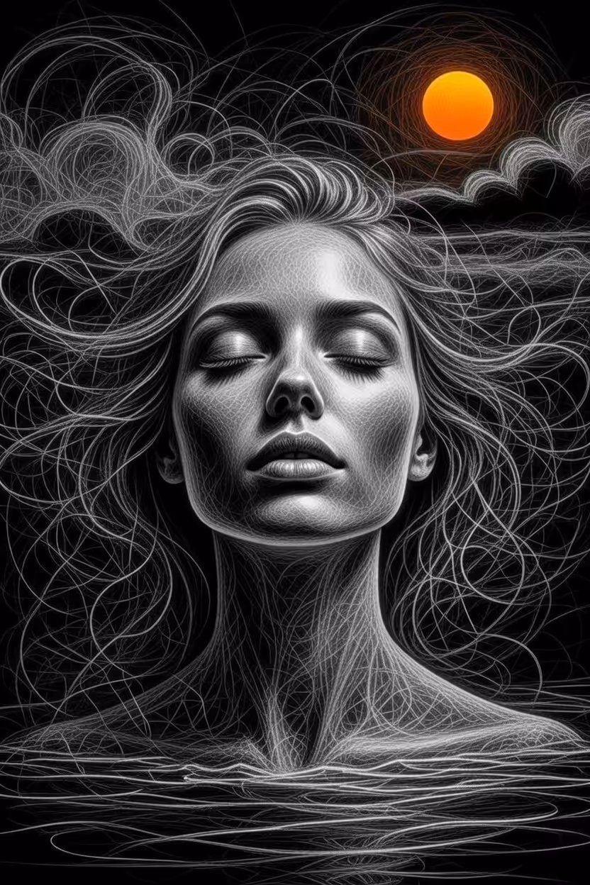 Art in sky: Sea girl