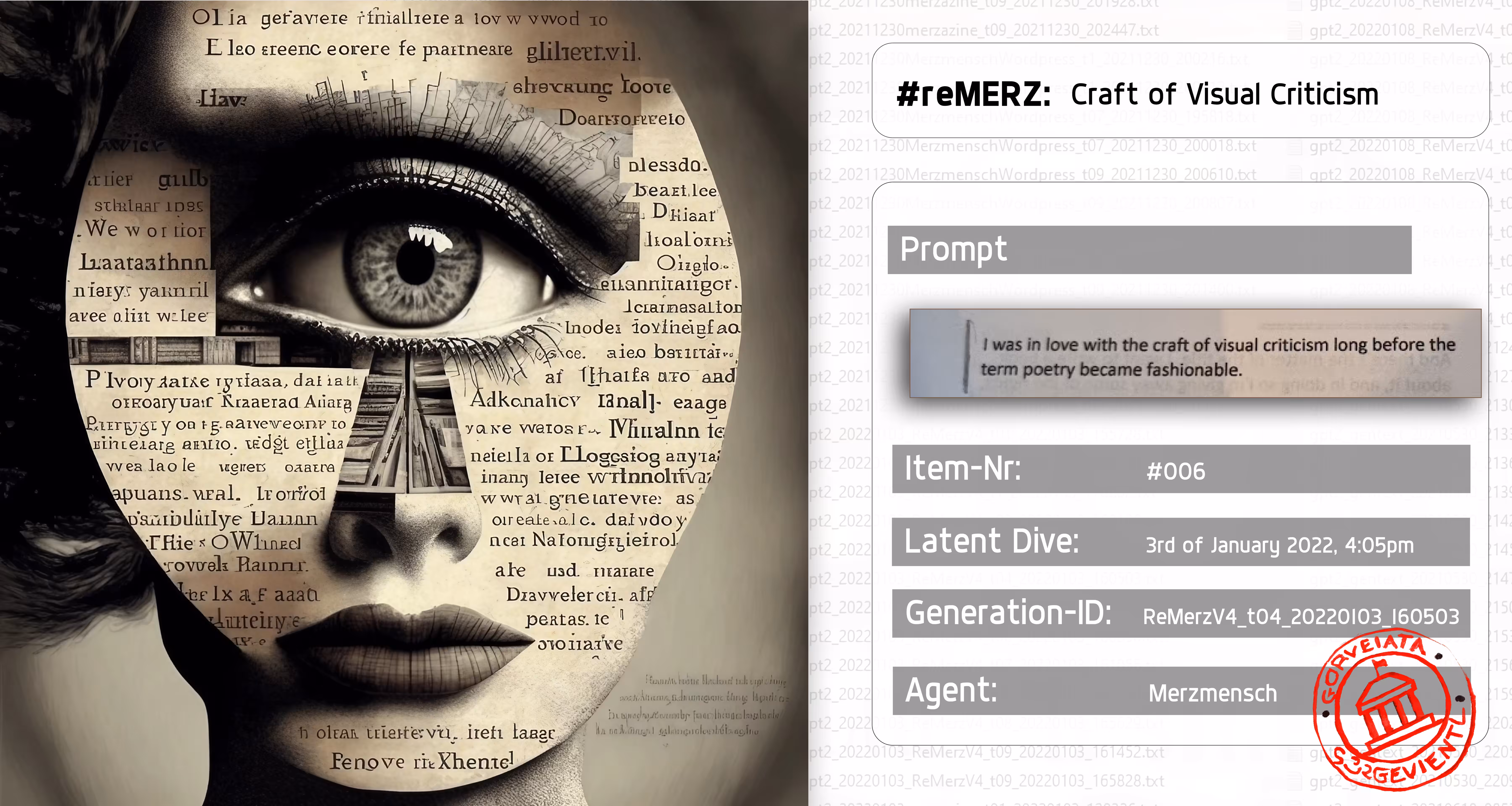 #reMERZ: Visual Criticism