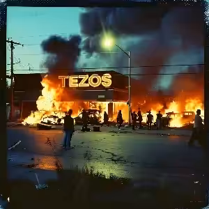 tezos on fire
