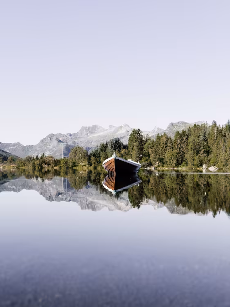 Norwegian reflection in Lofoten islands