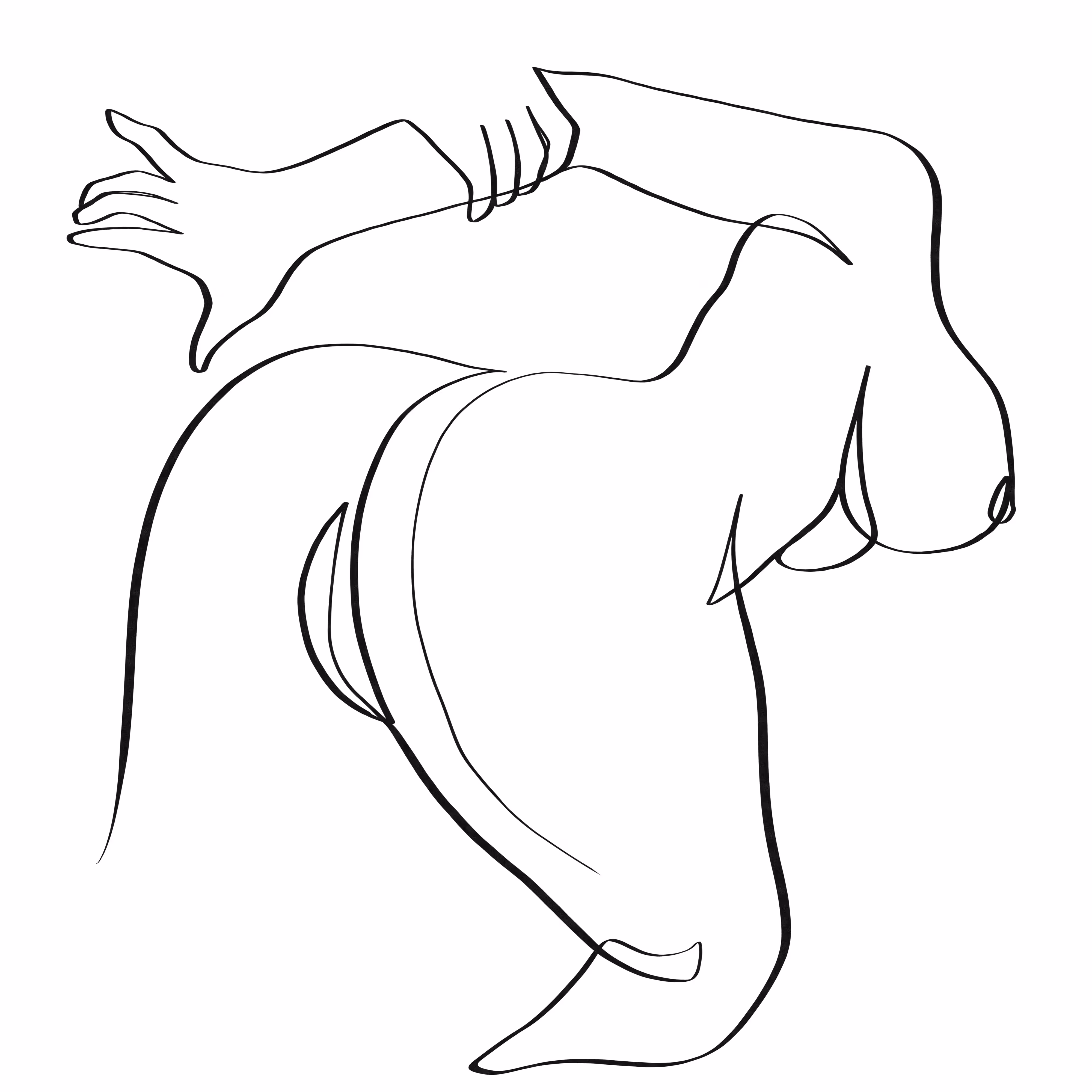 Inseminator sex position one line art #27