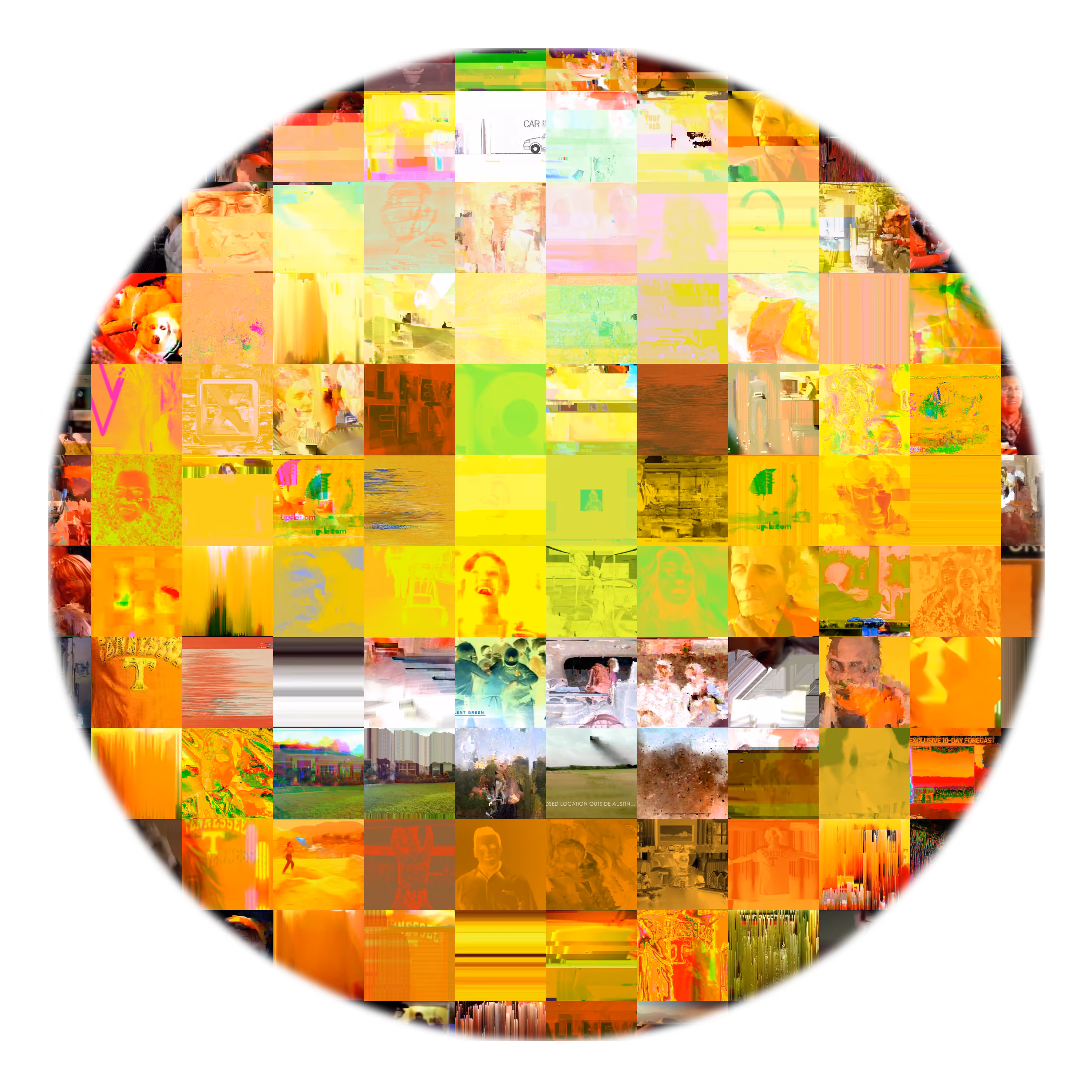 Glitch Quilt Emoji Grinning Face
