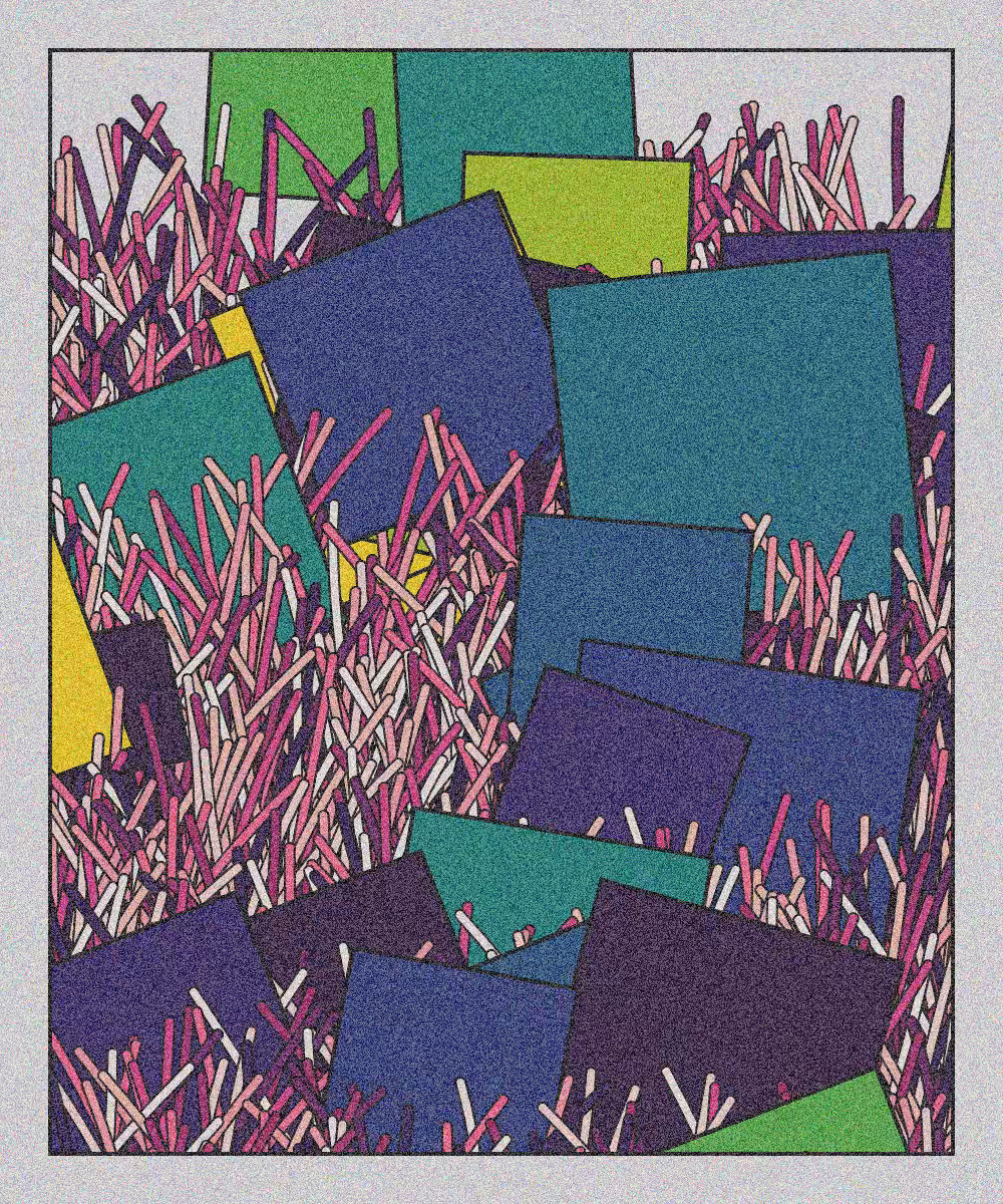 Paper salad with colored cardboard #13