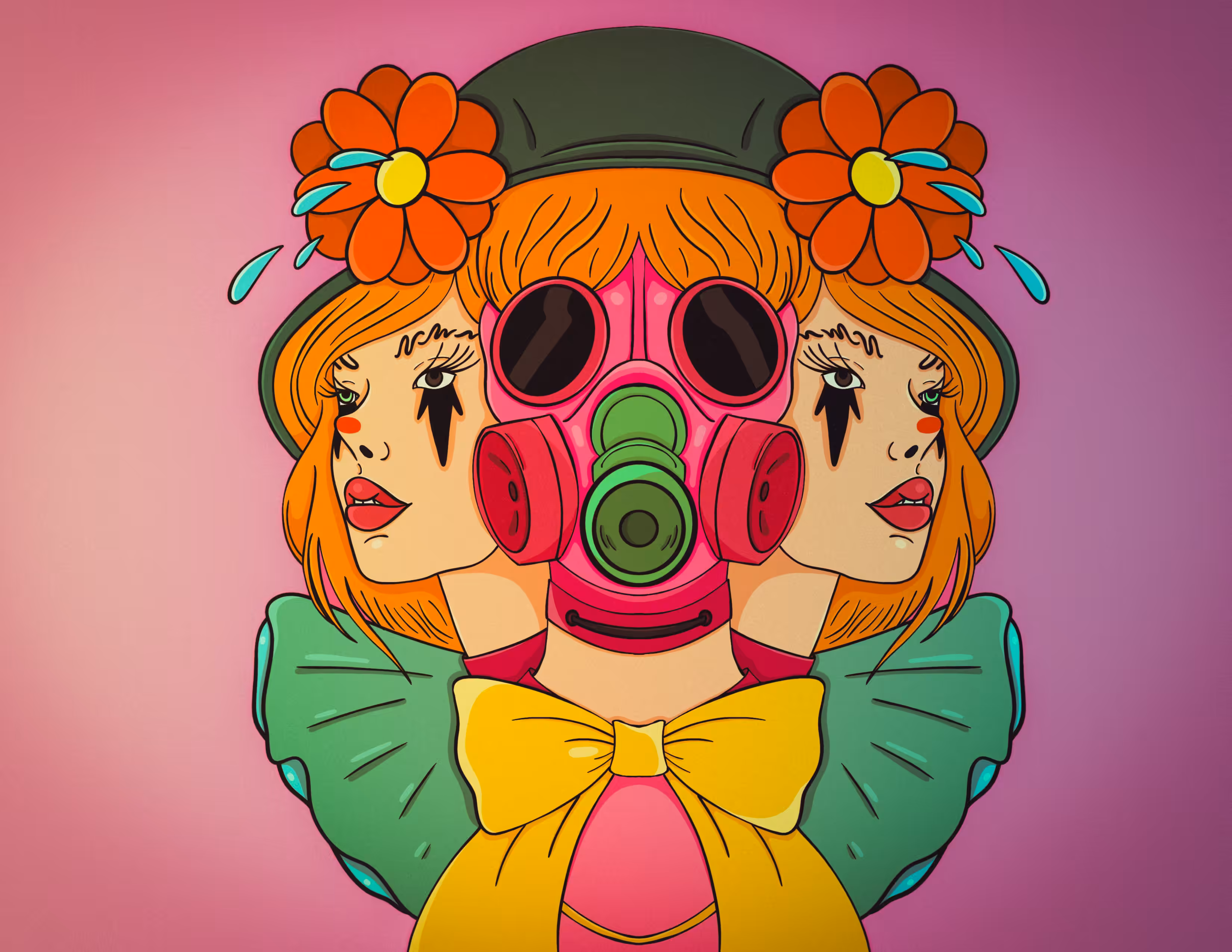 Creepy illustrations: Showbiz Decay 