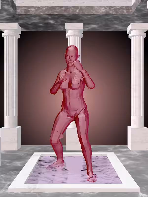 HeavenComputer: The Fragmented Punching Velvet Cherry Woman #2249