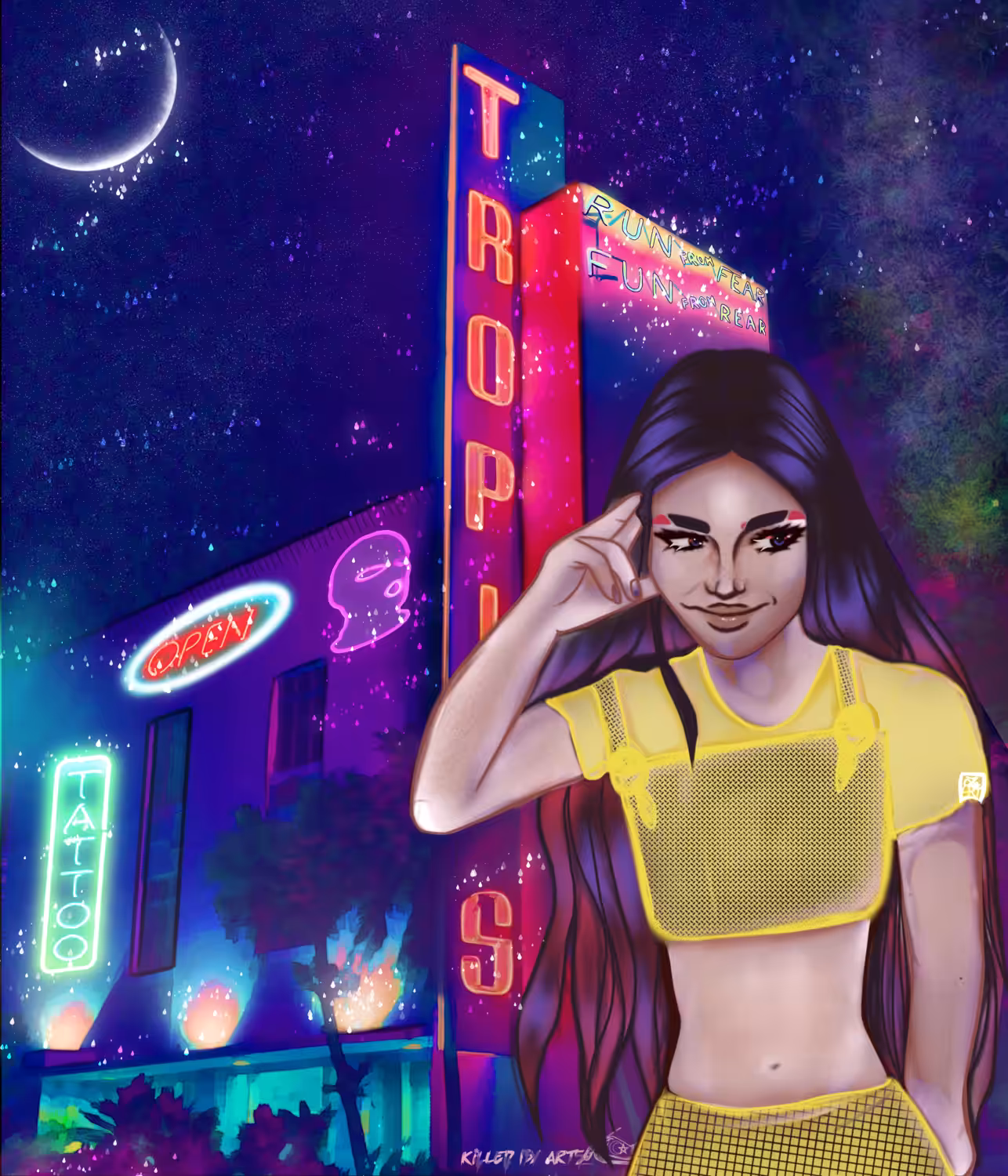  01  "TROPICS" Cyber Punk Girl 