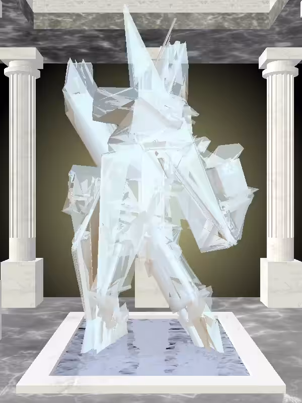 HeavenComputer: The Fading Dancing Light Blue Man #2661