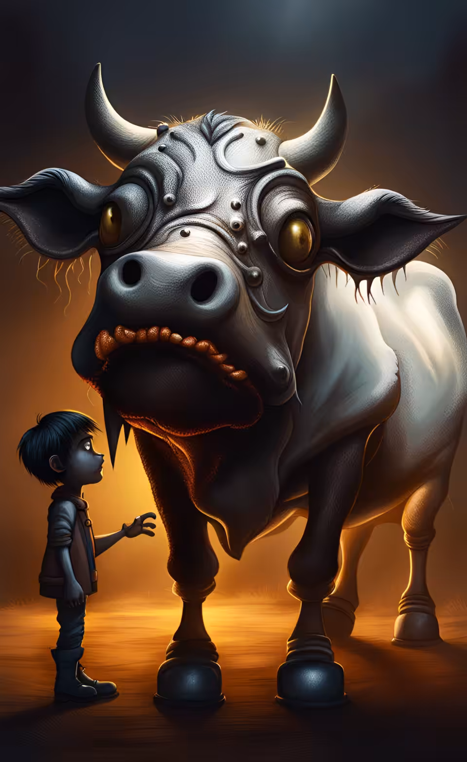 wet art: cow