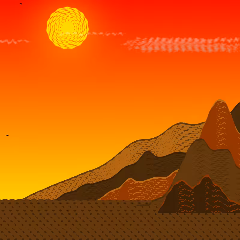 Painted Mountain Sunset #241