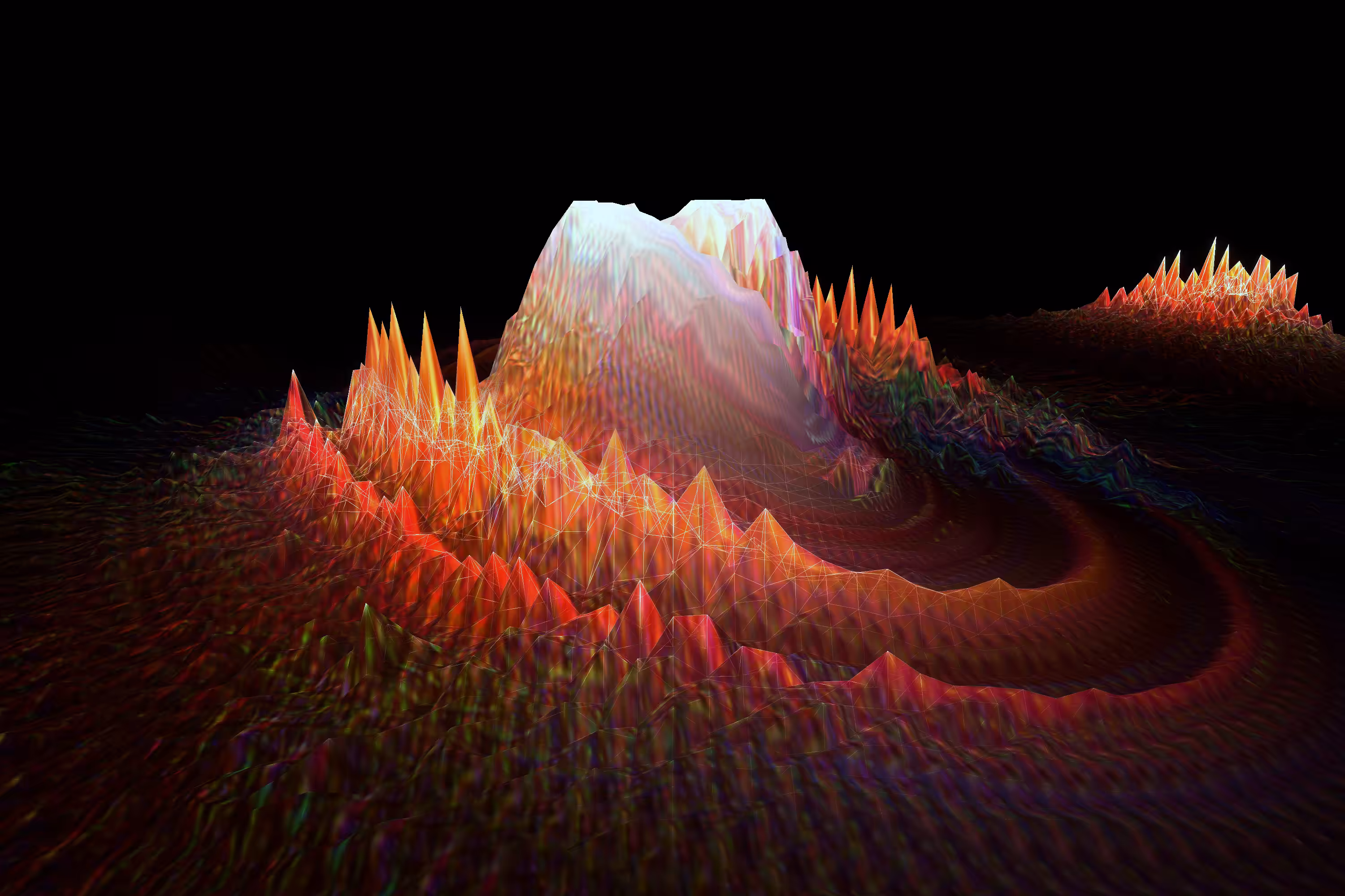 Metasurface Ice Volcano
