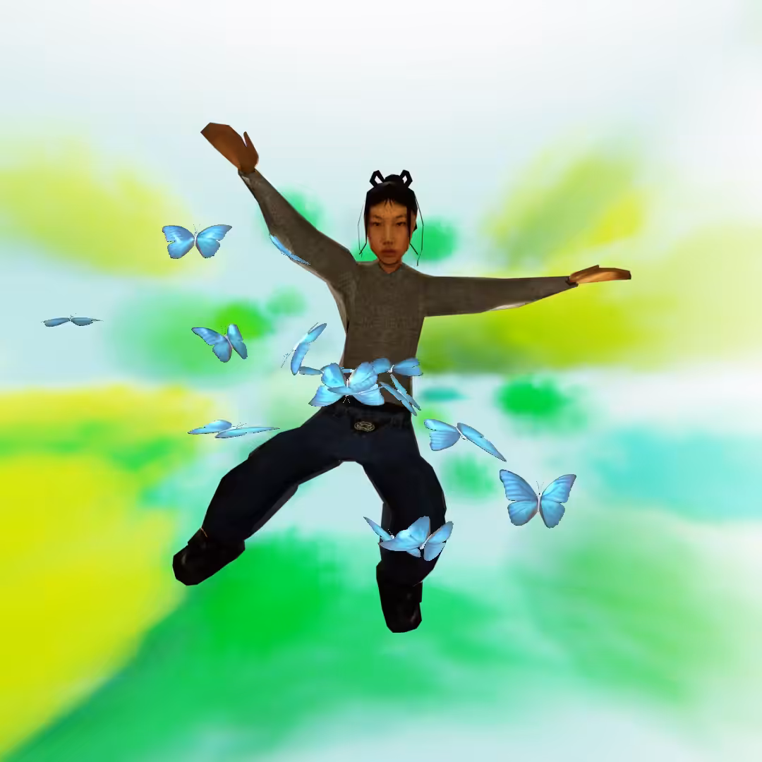 Cloud #20: The Waste Sky Main Character With the Blue Butterfly.