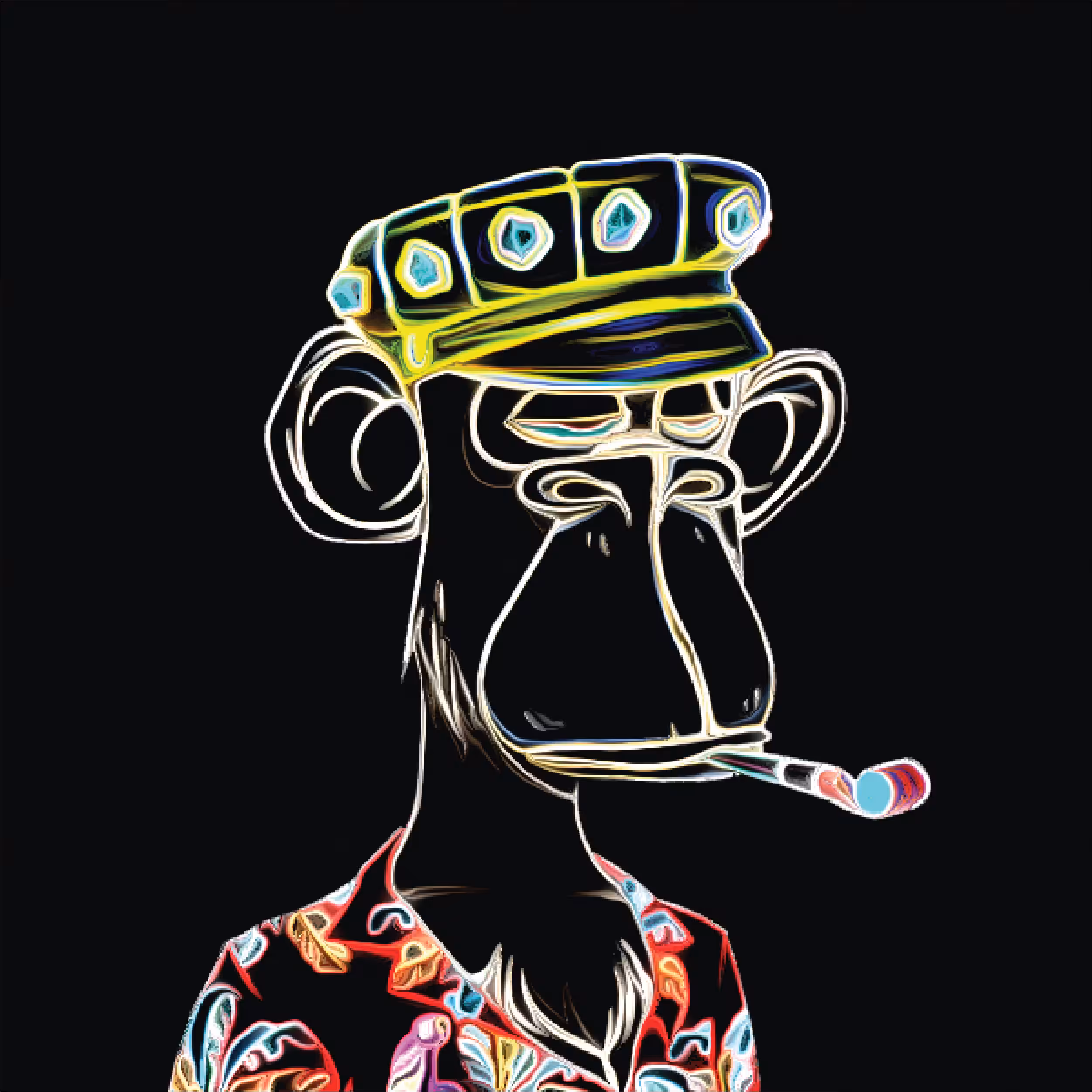 neon bored ape #294