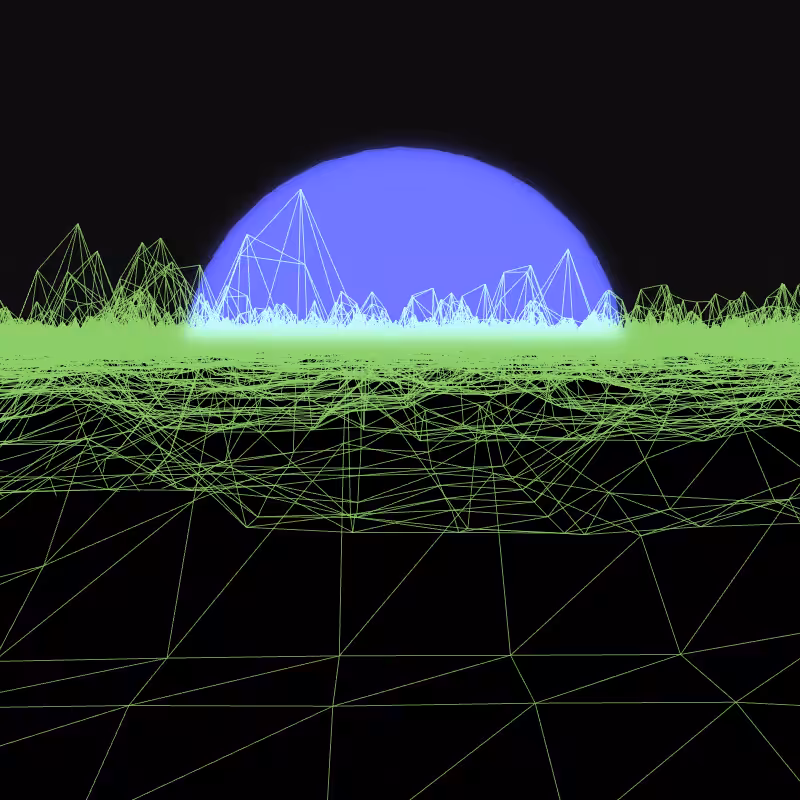 Generative Retrowave Field #46