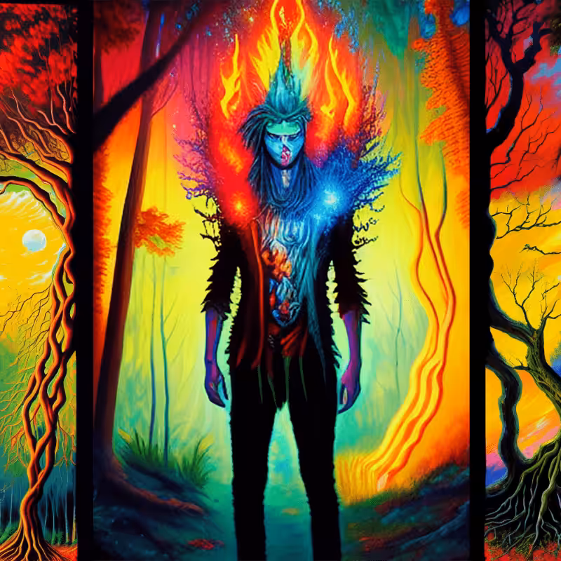 AI Psychedelic Trees #4