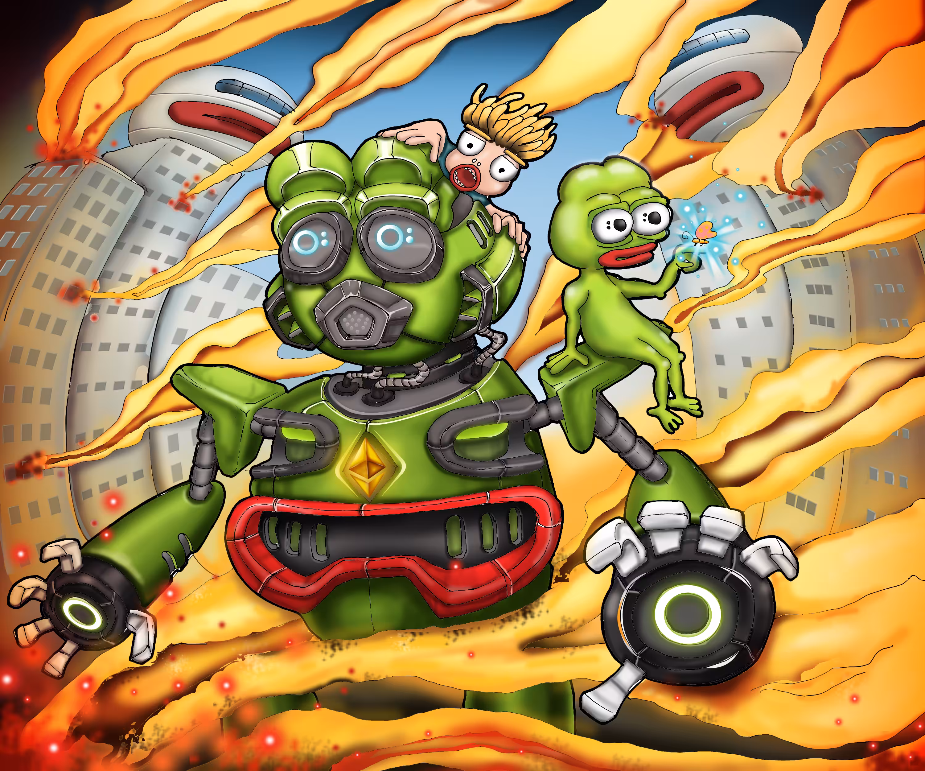 Pepe love peace
