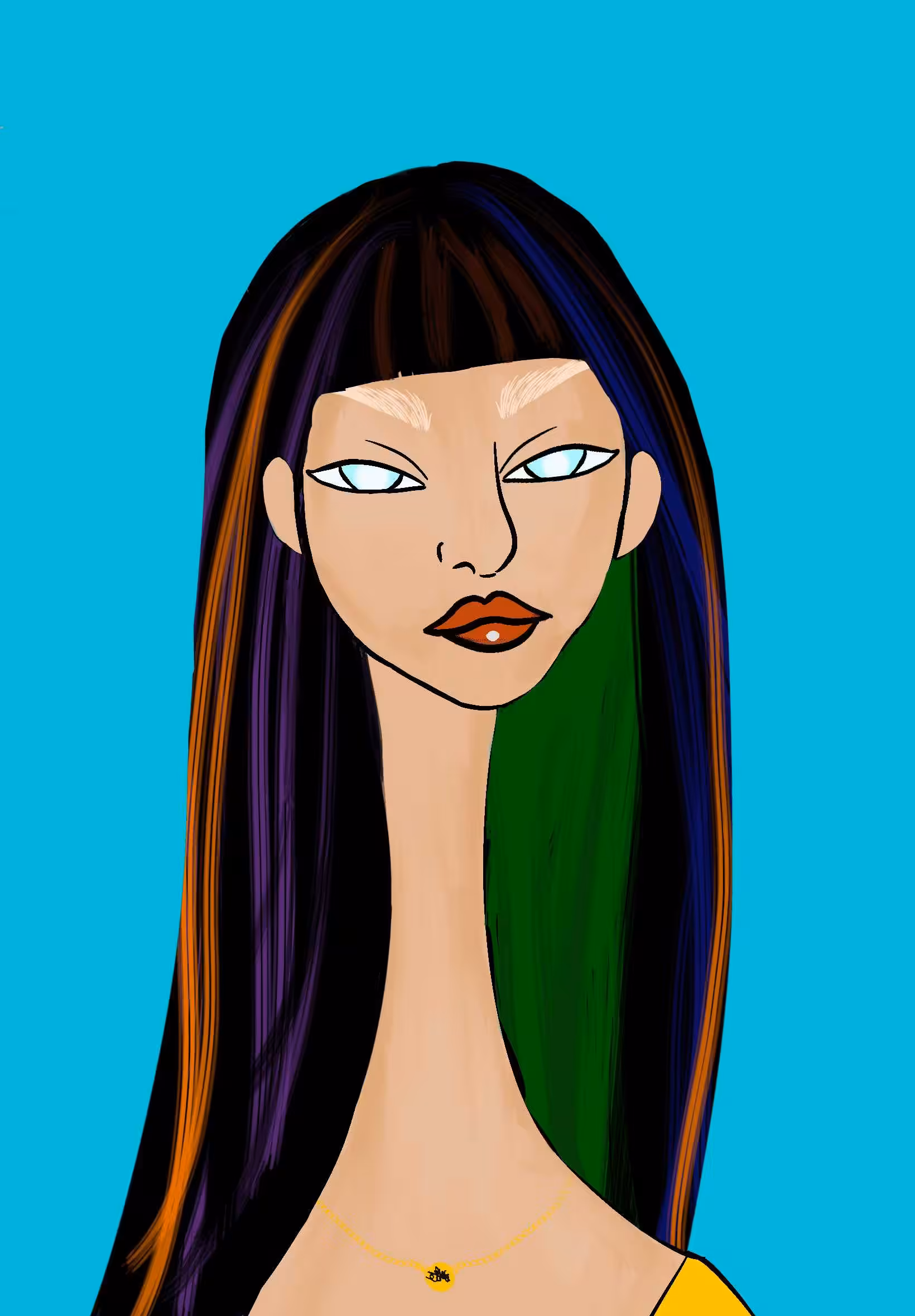 Long Neckie Lady #1222